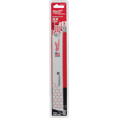 The Torch Sawzall&reg; Blade, Bi-Metal, 10 TPI, 9" L x 1" W Nia-Chem Ltd.