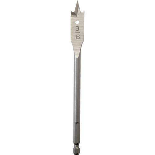 Flat Boring Bit, 9/16" Diameter, 1/4" Hex Shank, 6" Length Nia-Chem Ltd.