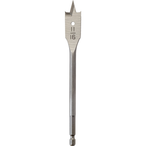 Flat Boring Bit, 11/16" Diameter, 1/4" Hex Shank, 6-1/8" Length Nia-Chem Ltd.