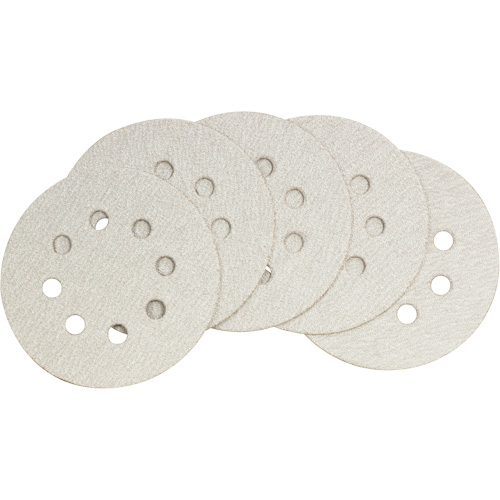 Papier abrasif pour ponceuse orbitale al&eacute;atoire – paquet de 5, dia 5", Grain 60 Nia-Chem Ltd.