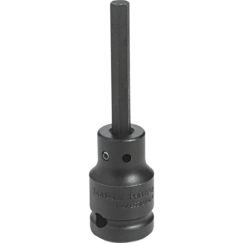 Impact Bit Socket, Hex, 12 mm x 3-1/4" L, 1/2" Drive Nia-Chem Ltd.