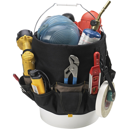 48-Pocket Bucket Buddy, 6" L x 11" W x 12" H, Polyester, Black Nia-Chem Ltd.
