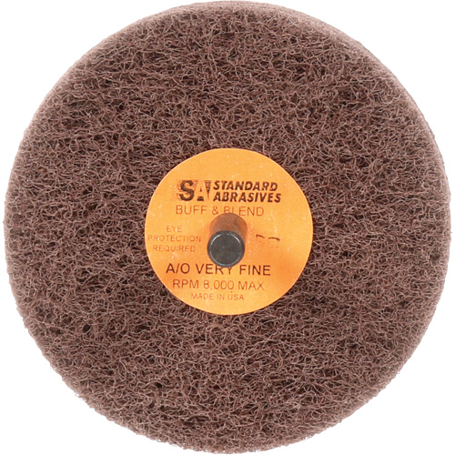 Standard Abrasives Buff & Blend Wheel, 3" Dia. x 3" W, 1/4" Arbor, Aluminum Oxide Nia-Chem Ltd.