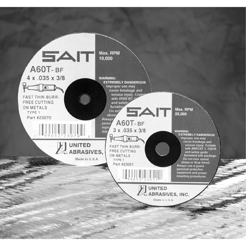 Cut-Off Wheel, 5" x 0.045", 7/8" Arbor, Type 27, Aluminum Oxide/Ceramic, 12200 RPM Nia-Chem Ltd.