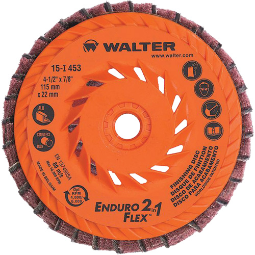 Meule &agrave; lamelles Enduro-Flex 2-in-1, 4-1/2" x 5/8"-11, Grain 80, C&eacute;ramique Nia-Chem Ltd.