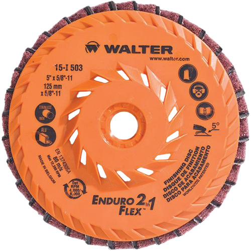 Enduro-Flex 2-in-1 Flap Disc, 5" x 5/8"-11, 80 Grit, Ceramic Nia-Chem Ltd.
