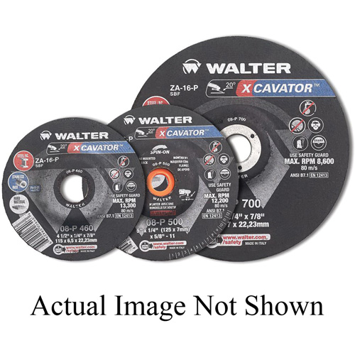 XCAVATOR Grinding Wheel, 4-1/2" x 1/4", 5/8"-11 Arbor, Zirconium, Type 27 Nia-Chem Ltd.