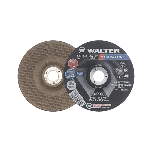 Meule XCAVATOR, 6" x 1/4", Arbre 7/8", Zirconium, Type 27 Nia-Chem Ltd.