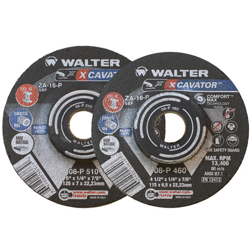 Meule XCAVATOR, 9" x 1/4", Arbre 7/8", Zirconium, Type 27 Nia-Chem Ltd.