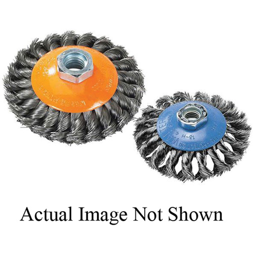 Brosse concave &agrave; fils nou&eacute;s, 6" dia. x 5/8"-11 arbre Nia-Chem Ltd.