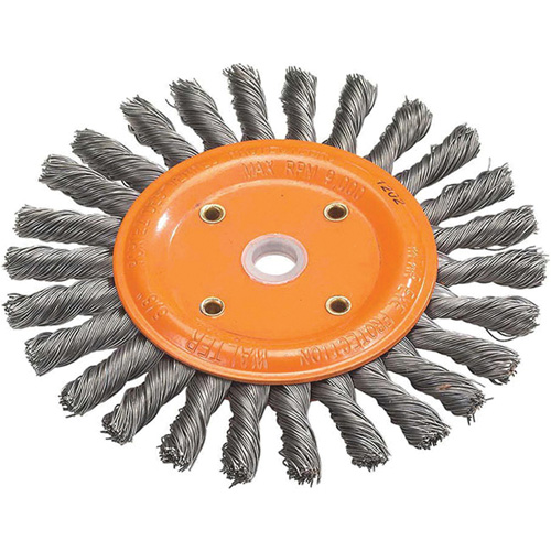 Knot-Twisted Wire Bench Wheel, 6" Dia., 0.0118" Fill, 5/8" Arbor, Steel Nia-Chem Ltd.