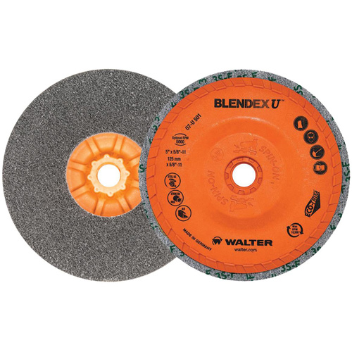 Blendex U Finishing Cup Disc, 5" Dia., Fine Grit, Silicon Carbide Nia-Chem Ltd.
