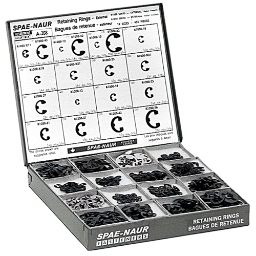 Assortiments d'anneaux externes de retenue Nia-Chem Ltd.