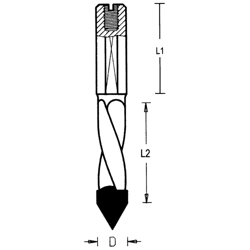 Through-Hole Carbide Tipped Drill, 5 mm Diameter Nia-Chem Ltd.