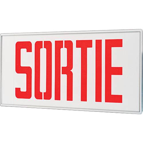 Stella Exit Signs - Sortie, LED, Hardwired, 17-1/2" L x 18-1/2" W, French Nia-Chem Ltd.