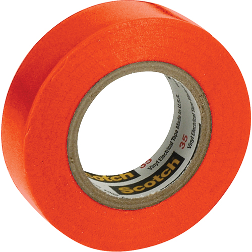 Scotch&reg; 35 Colour Coded Tape, 12.7 mm (1/2") x 20.1 m (66'), Orange, 7 mils Nia-Chem Ltd.
