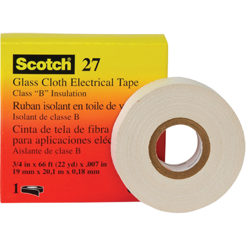 Rubans isolants en toile de verre 27 Scotch, 19 mm (3/4") la x 20 m (66') lo Nia-Chem Ltd.