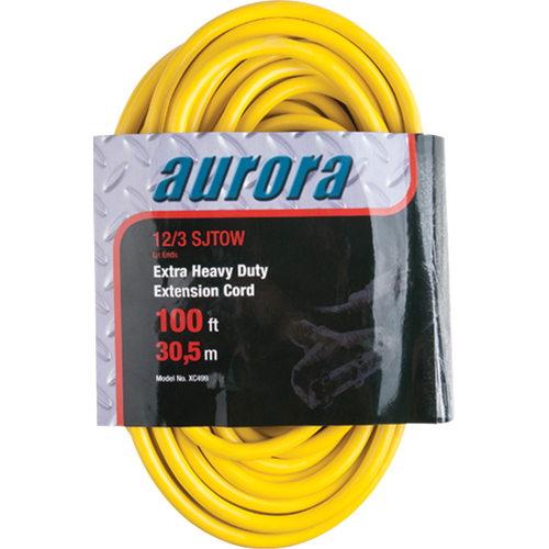 Cordon rallonge en vinyle avec indicateur lumineux, Ext&eacute;rieur, SJTOW, AWG 12/3, 15 A, 3 prise(s), 100' Nia-Chem Ltd.