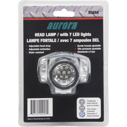 Headlamp, LED, 28 Lumens, 20 Hrs. Run Time, AAA Batteries Nia-Chem Ltd.