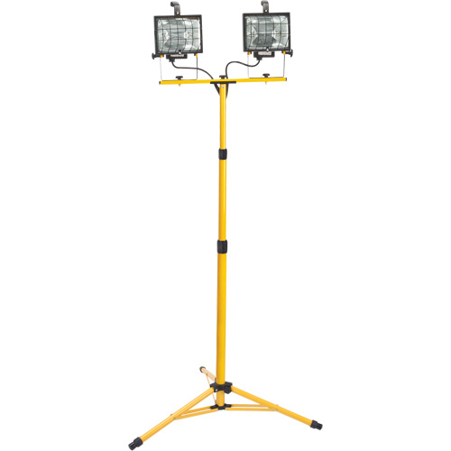 Twin-Head Work Light, Halogen, 500 W, 16000 Lumens, Steel Housing Nia-Chem Ltd.