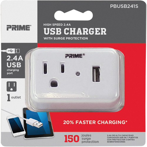 Prime&reg; USB Charger with Surge Protector Nia-Chem Ltd.