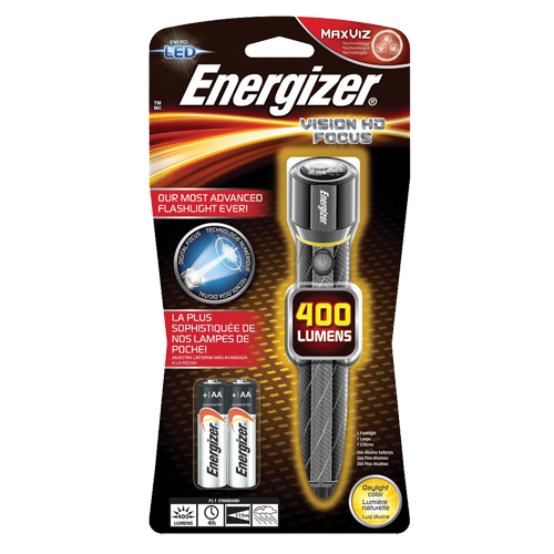 Vision HD Flashlight, LED, 400 Lumens, AA Batteries Nia-Chem Ltd.