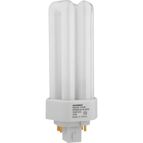 Dulux&reg; D/E/IN Amalgam Triple-Tube Compact Fluorescent Lamp, T (T4), 42 W, 3500 K, G24Q-4 Base, 16000 hrs. Nia-Chem Ltd.