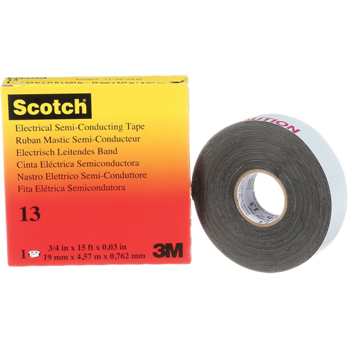 Scotch&reg; Electrical Semi-Conducting Tape, 19 mm (3/4") x 4.6 m (15'), Black, 30 mils Nia-Chem Ltd.