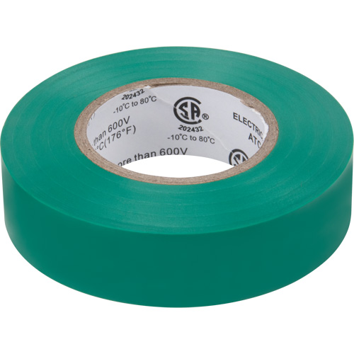 Electrical Tape, 19 mm (3/4") x 18 M (60'), Green, 7 mils Nia-Chem Ltd.