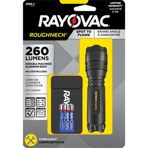 Tactical Spot-to-Flood Flashlight, LED, 320 Lumens, AAA Batteries Nia-Chem Ltd.