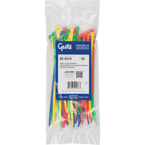 Nylon Cable Ties, 8" Long, 50 lbs. Tensile Strength Nia-Chem Ltd.