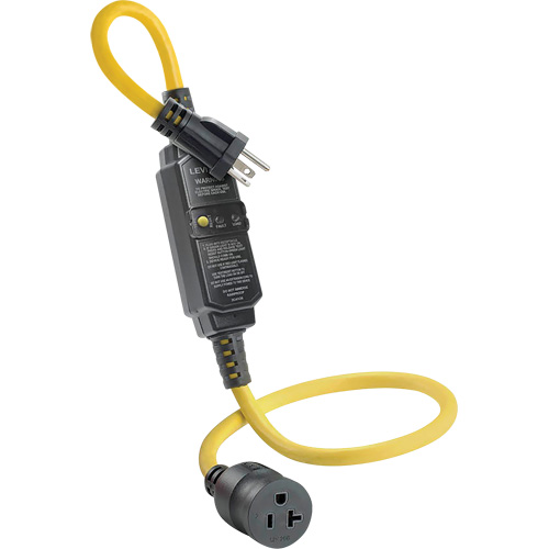 Cordon avec disjoncteur diff&eacute;rentiel (DDFT) &agrave; r&eacute;armement automatique, 120 V, 20 A, Cordon de 3' Nia-Chem Ltd.