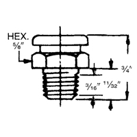 Standard Button Head Fitting, 1/8" PTF Thread Nia-Chem Ltd.