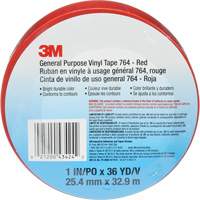 Ruban en vinyle pour travaux g&eacute;n&eacute;raux 764, 25,4 mm (1") la x 32,9 m (108') lo, 5 mils, Rouge Nia-Chem Ltd.