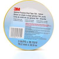 Ruban en vinyle pour travaux g&eacute;n&eacute;raux 764, 76 mm (3") la x 32,9 m (108') lo, 5 mils, Jaune Nia-Chem Ltd.