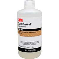 Adh&eacute;sif instantan&eacute; CA100 Scotch-Weld, Blanc cass&eacute;, Bouteille, 1 lb Nia-Chem Ltd.