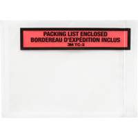 Packing List Envelope, 5-1/2" L x 4-1/2" W, Endloading Style AMB460 | Nia-Chem Ltd.