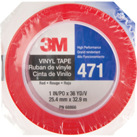 471 Vinyl Tape, 25.4 mm (1") W x 32.9 m (108') L, 5.3 mils, Red Nia-Chem Ltd.