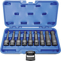 BNH-912M 1/2" Drive Metric Ball Nose Hex Impact Socket Set, Hex, 1/2" Drive, 9 Pcs Nia-Chem Ltd.