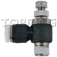 Air Speed Controller with Flow Control Valve, 1/4" NPT, 150 PSI Max. PSI, In Line Nia-Chem Ltd.