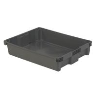 Polylewton Stack-N-Nest&reg; Containers, 6.1" x 29.6" x 22.4", Grey Nia-Chem Ltd.