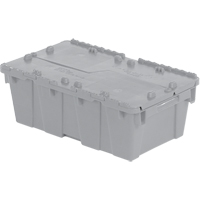 Flipak&reg; Polyethylene Plastic (PE) Distribution Containers, 19.7" x 11.8" x 7.3", Grey Nia-Chem Ltd.