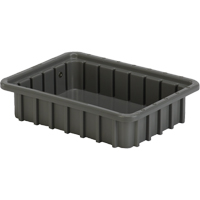 Divider Box&reg; Containers, Polyethylene, 10.8" W x 8.3" D x 2.5" H, Grey Nia-Chem Ltd.