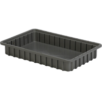 Divider Box&reg; Containers, Polyethylene, 16.5" W x 10.9" D x 2.5" H, Grey Nia-Chem Ltd.