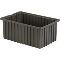Divider Box&reg; Containers, Polyethylene, 16.5" W x 10.9" D x 7" H, Grey Nia-Chem Ltd.