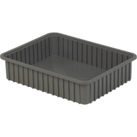 Divider Box&reg; Containers, Polyethylene, 22.4" W x 17.4" D x 5" H, Grey Nia-Chem Ltd.