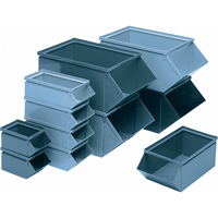 Bac en acier, Cap. 100 lb, 4-1/2" la x 8" p x 4-1/2" h, Bleu Nia-Chem Ltd.