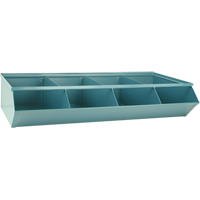 Bacs sectionnels superposables, Cap. 100 lb, 37" la x 18-3/4" p x 7-1/2" h, Bleu Nia-Chem Ltd.