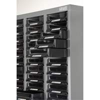 KPC-300 Parts Cabinet, Galvanized Steel, 60 Drawers, 21-3/10" x 10-2/5" x 36-9/10", Grey Nia-Chem Ltd.