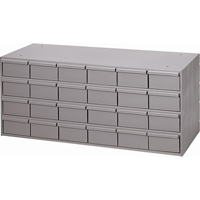 Industrial Drawer Cabinets, 24 Drawers, 33-3/4" W x 11-5/8" D x 14-3/8" H, Grey Nia-Chem Ltd.